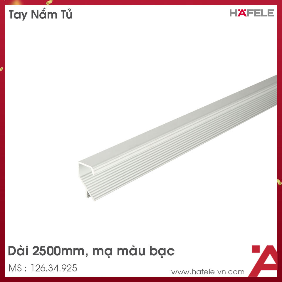 Tay Nắm Dạng Thanh Nhôm 2500mm Hafele 126.34.925