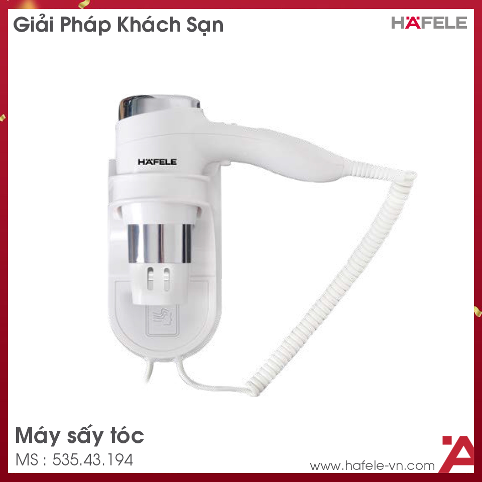 Máy Sấy Tóc Gắn Tường Màu Trắng Hafele 535.43.194