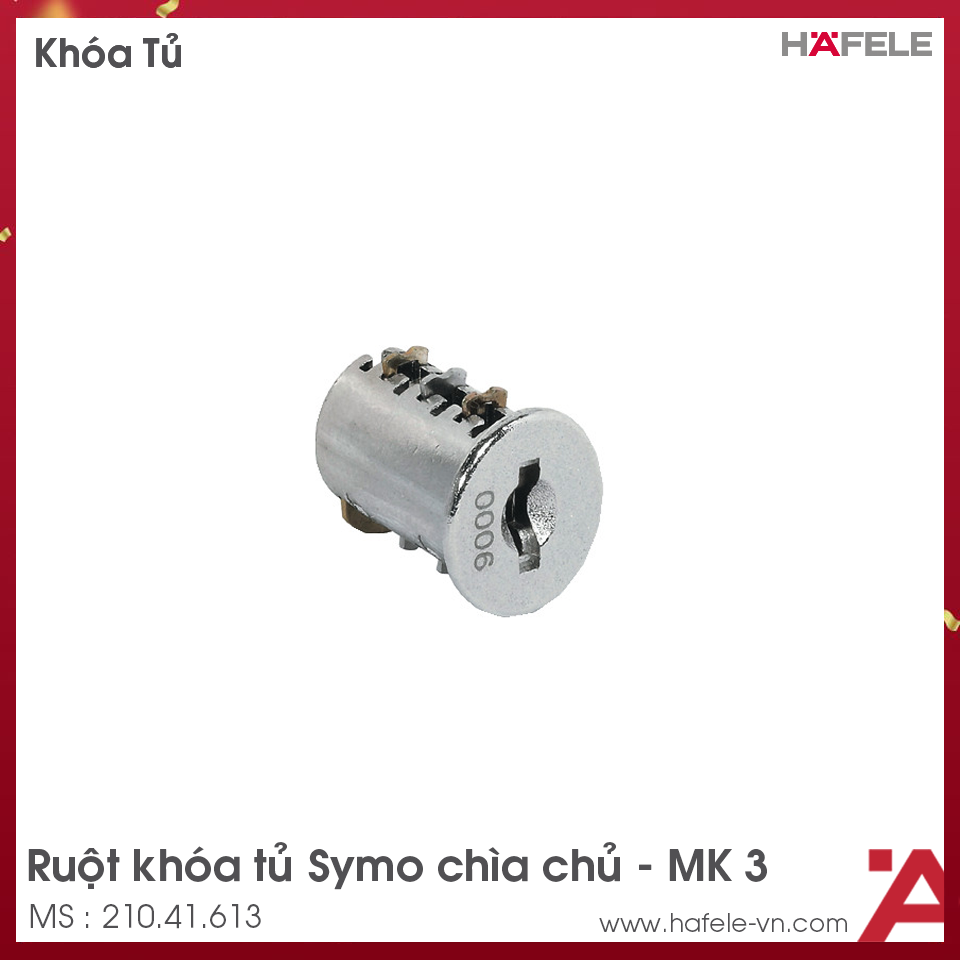 Ruột Khóa Tủ SYMO 3000 Hafele 210.41.613