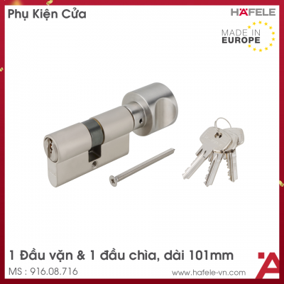 Ruột Khóa 1 Đầu Chìa 1 Đầu Vặn 101mm Hafele 916.08.716