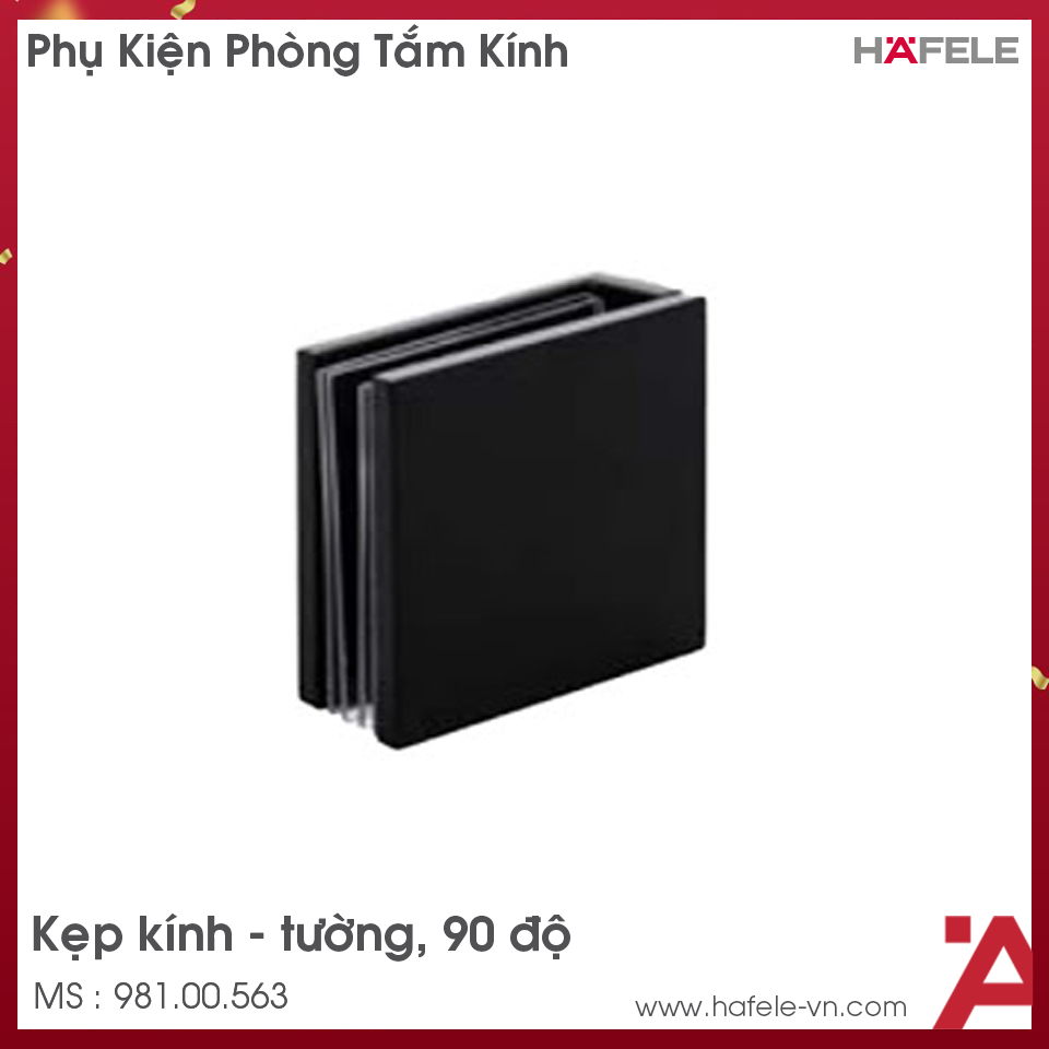 Kẹp Kính Tường 90º Hafele 981.00.563