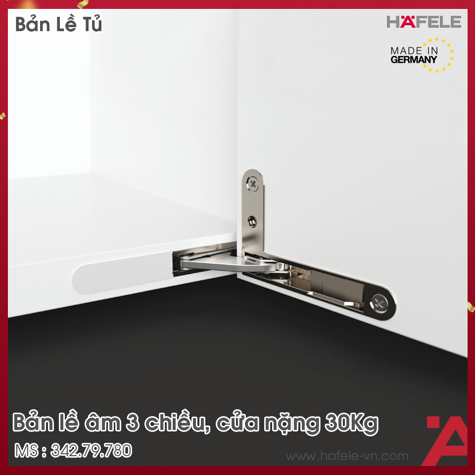 Bản Lề Âm 3 Chiều Cho Cửa 30Kg Hafele 342.79.780