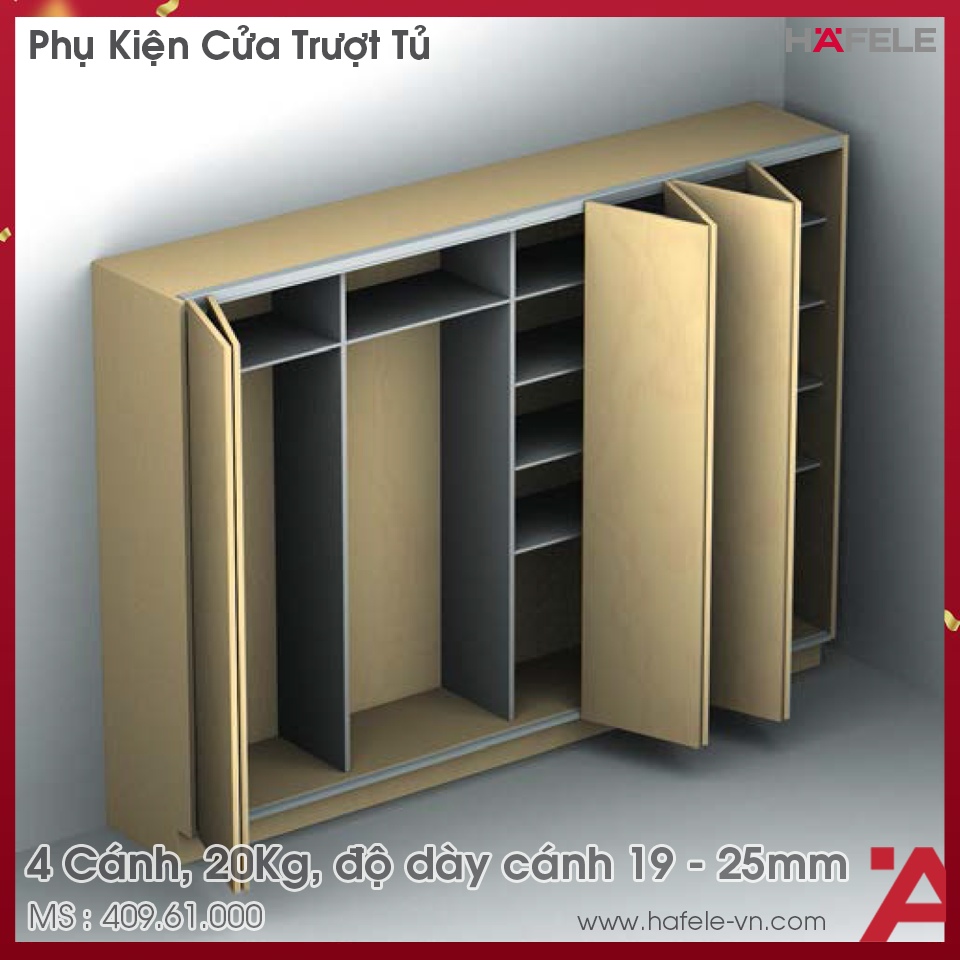 Phụ Kiện Cửa Trượt Fold 40 MF Flex Hafele 409.61.000