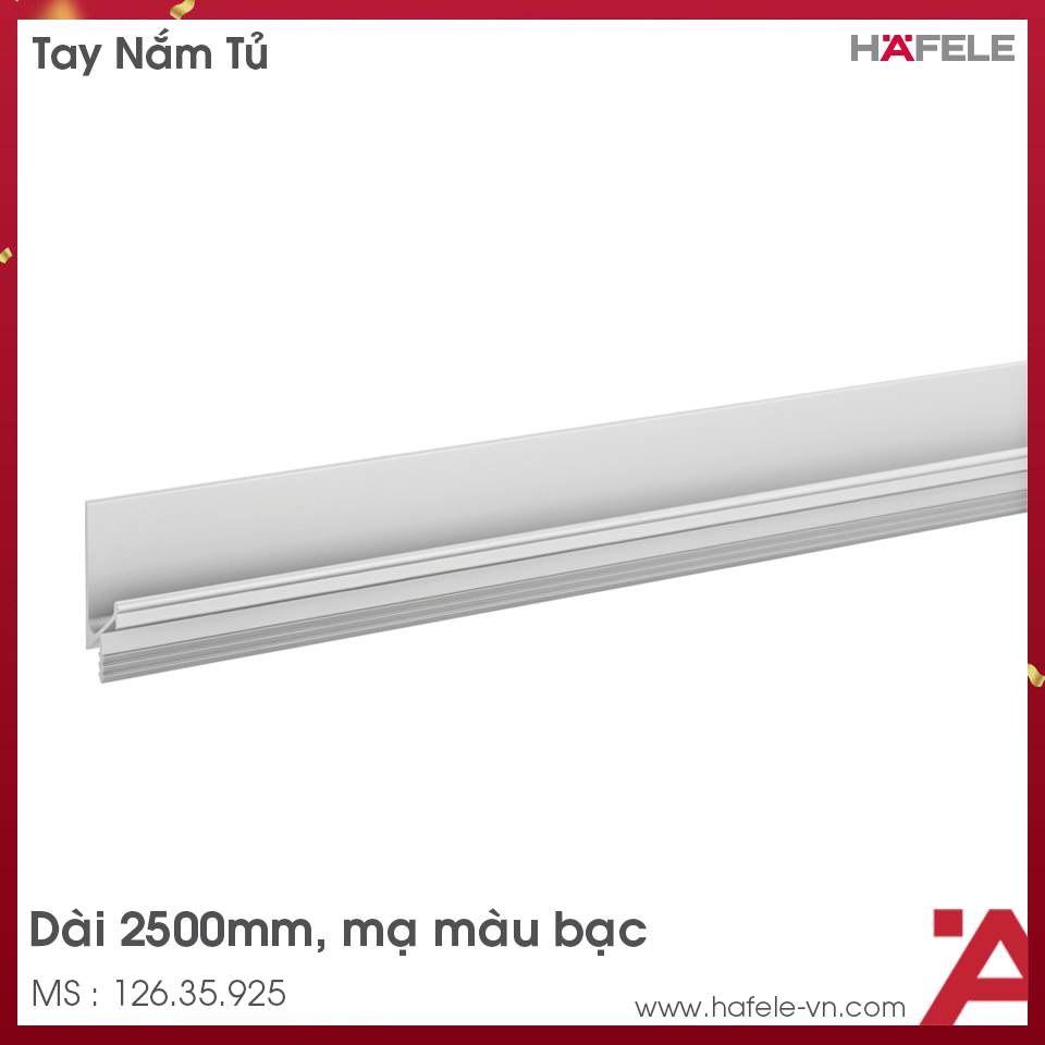 Tay Nắm Dạng Thanh Nhôm 2500mm Hafele 126.35.925