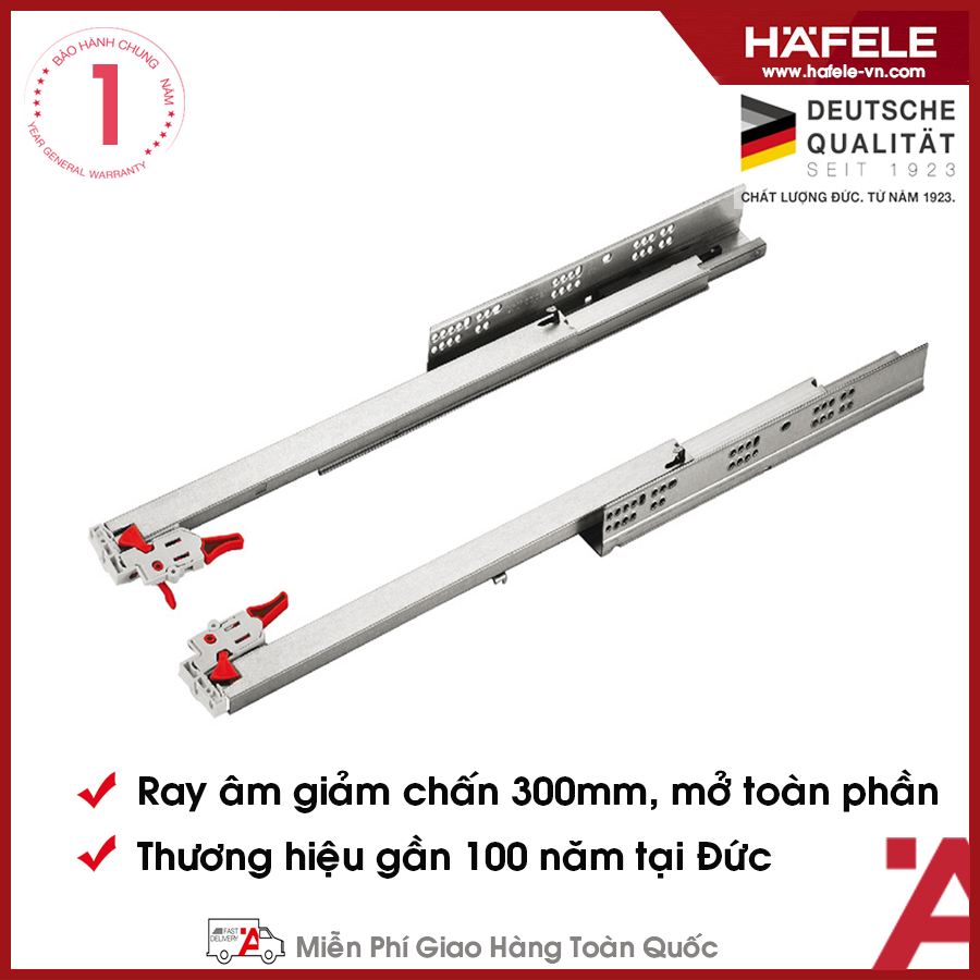 Ray Âm EPC Pro Giảm Chấn 300mm Hafele 433.32.051