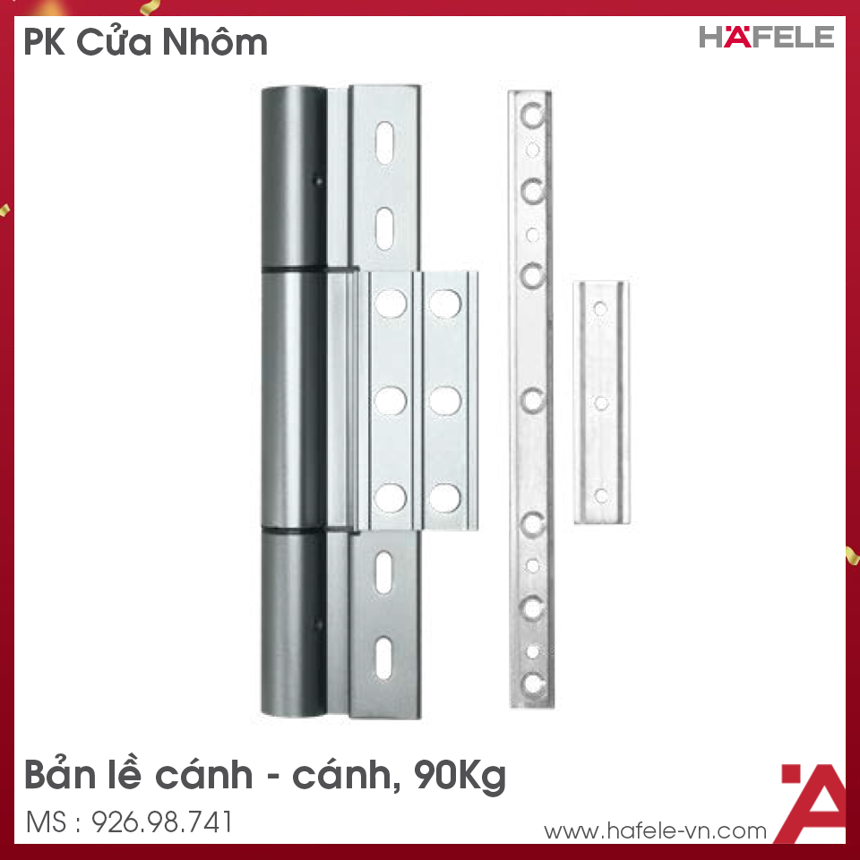 Bản Lề Cánh Cánh Cửa Nhôm 90Kg Hafele 926.98.741