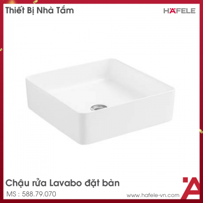 Chậu Sứ Lavabo Đặt Bàn Sapporo Hafele 588.79.070