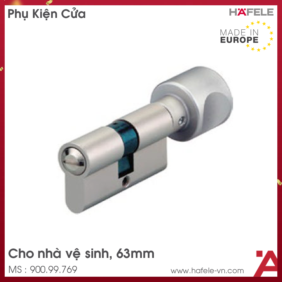 Ruột Khóa Cửa Phòng Vệ Sinh 63mm Hafele 900.99.769