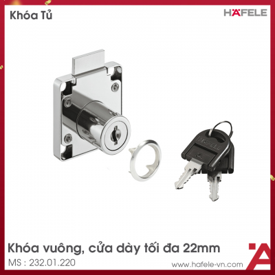 Khóa Vuông Econo Cửa Dày 22mm Hafele 232.01.220