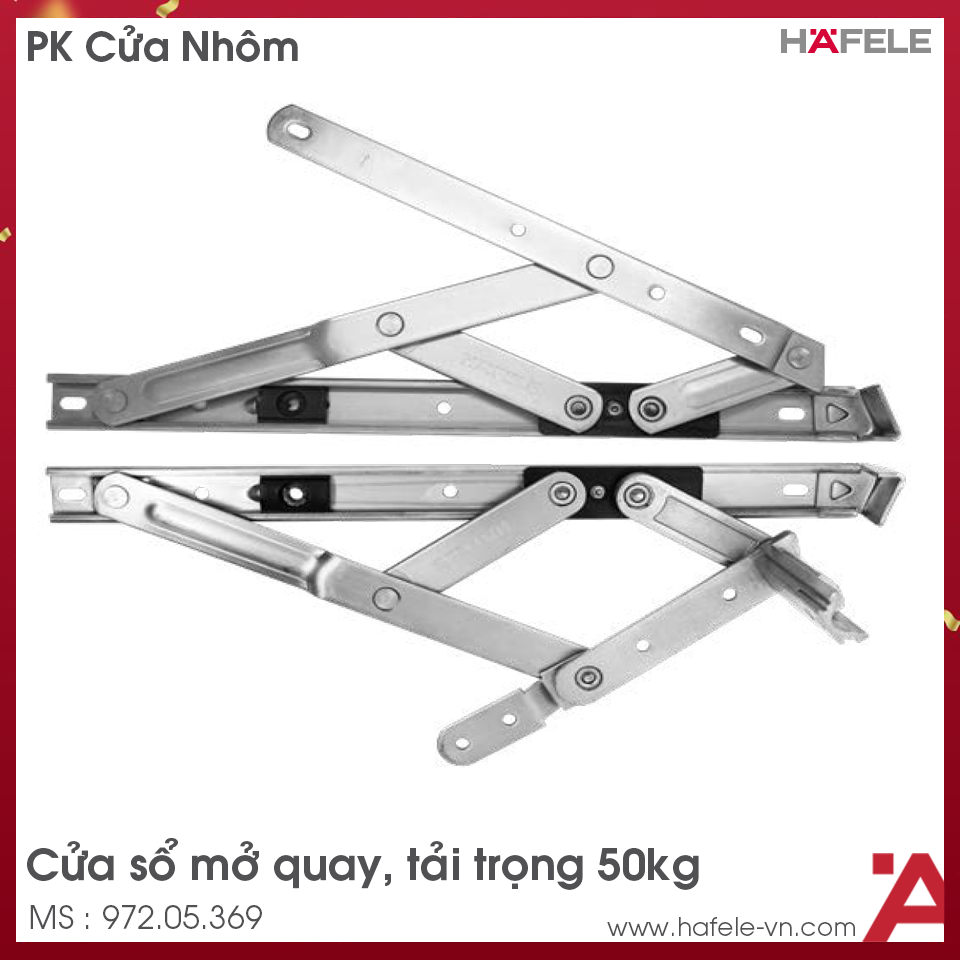 Bản Lề Chữ A Cửa Nhôm 50Kg Hafele 972.05.369