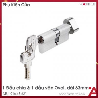 Ruột Khóa 1 Đầu Chìa 1 Đầu Vặn 66mm Hafele 916.63.621