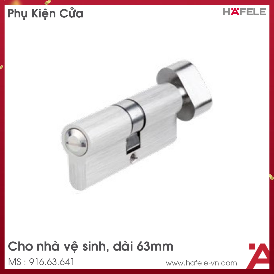 Ruột Khóa Phòng WC Đầu Vặn Oval Hafele 916.63.641