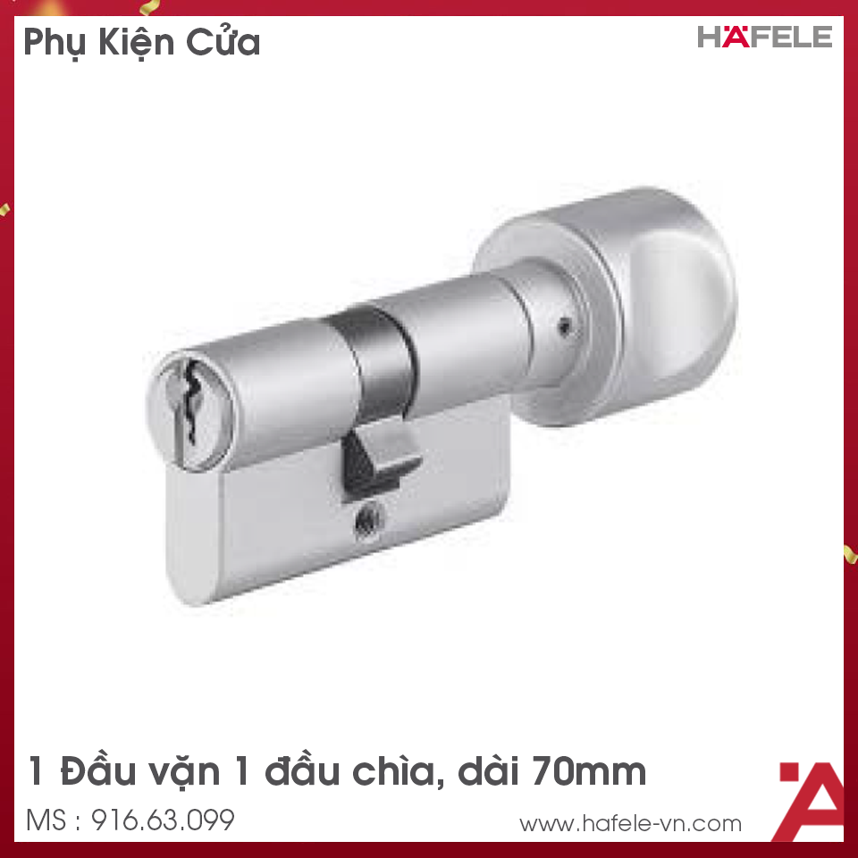 Ruột Khóa 70mm Hafele 916.63.099