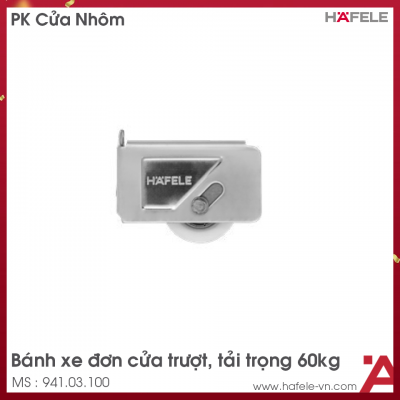 Bánh Xe Đơn Cửa Nhôm 60Kg Hafele 941.03.100