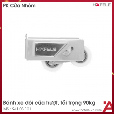 Bánh Xe Đôi Cửa Nhôm 90Kg Hafele 941.03.101