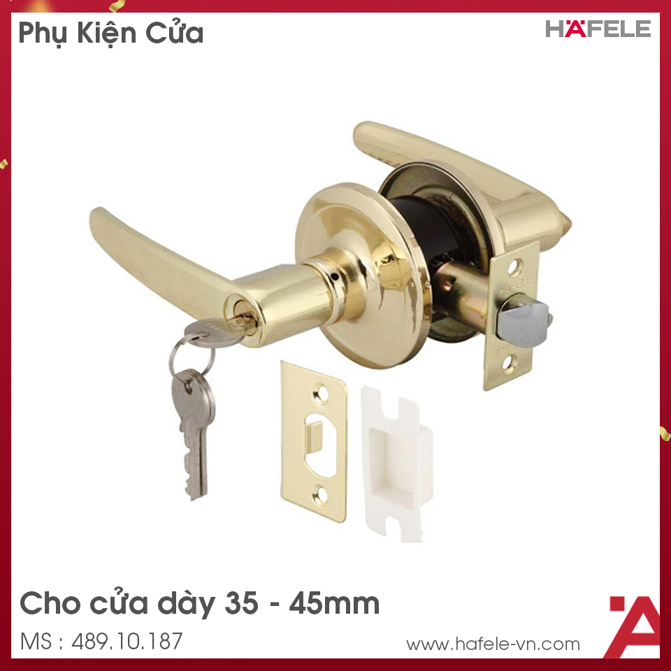 Bộ Khóa Tay Nắm Cửa Đi Hafele 489.10.187