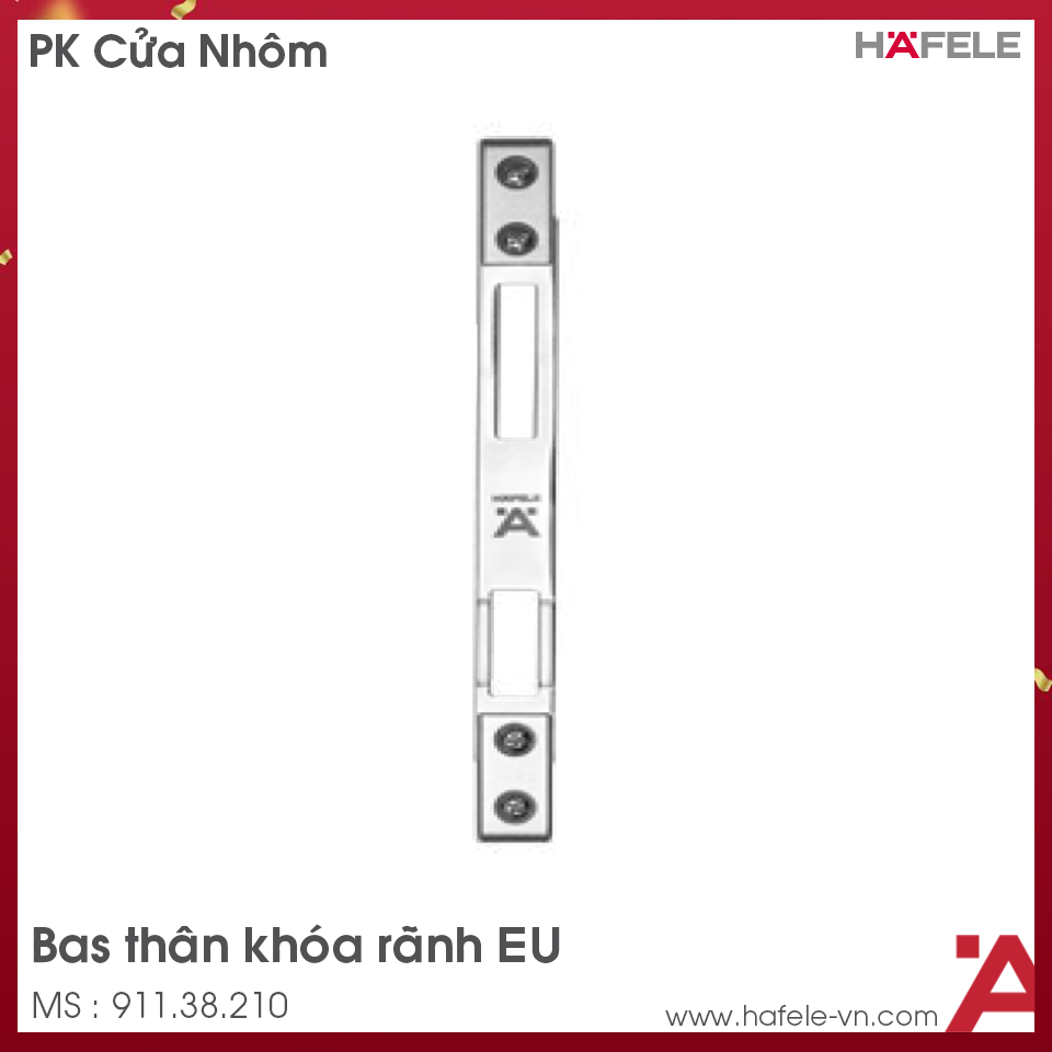 Bas Thân Khóa Cửa Nhôm Rãnh EU Hafele 911.38.210