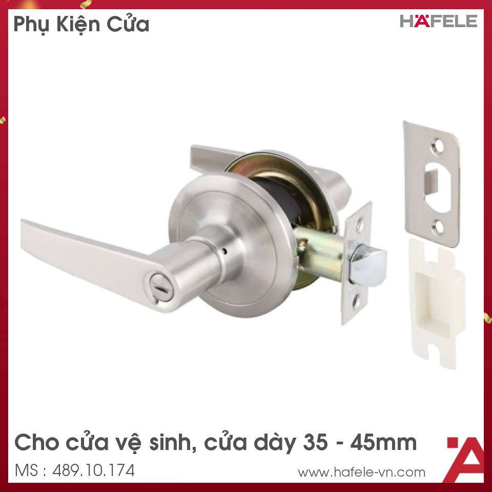 Khóa Tay Nắm Gạt Cửa Vệ Sinh Hafele 489.10.174