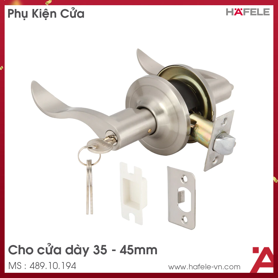 Bộ Khóa Tay Nắm Gạt Cửa Đi Hafele 489.10.194