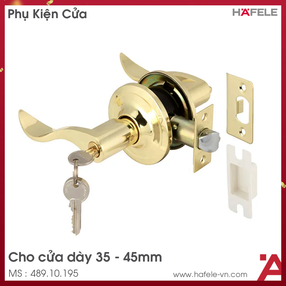 Bộ Khóa Tay Nắm Gạt Cửa Đi Hafele 489.10.195
