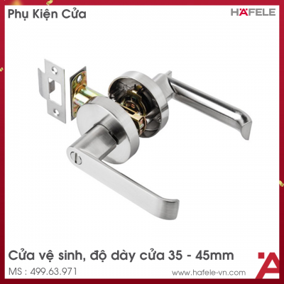 Bộ Khóa Tay Nắm Cửa Toilet Hafele 499.63.971