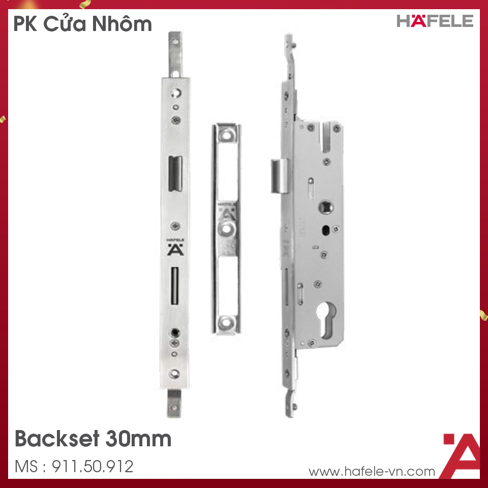 Thân Khóa Cửa Nhôm 30mm Hafele 911.50.912