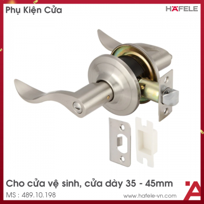 Bộ Khóa Tay Nắm Gạt Cửa Toilet Hafele 489.10.198