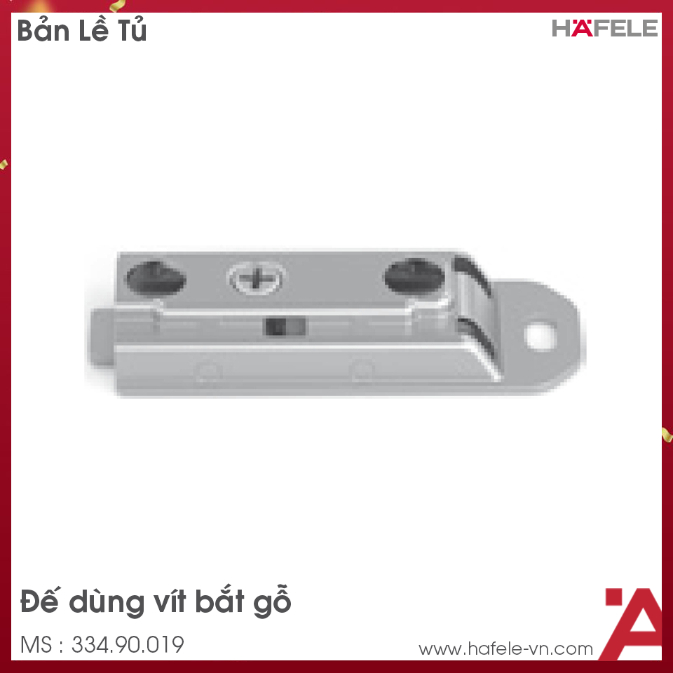 Đế Bản Lề Tủ Chữ I Hafele 334.90.019