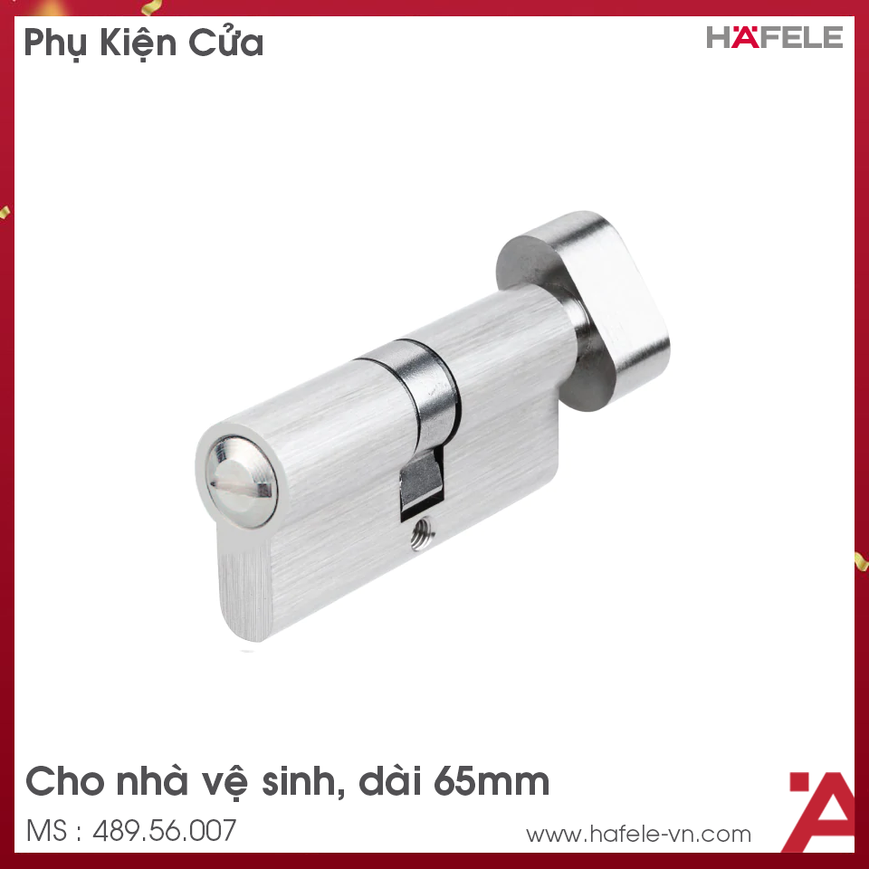 Ruột Khóa Nhà Vệ Sinh 65mm Hafele 489.56.007