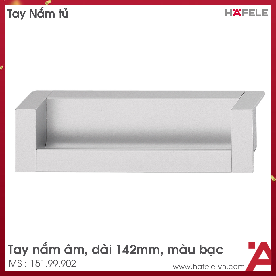 Tay Nắm Tủ Âm 142mm Hafele 151.99.902