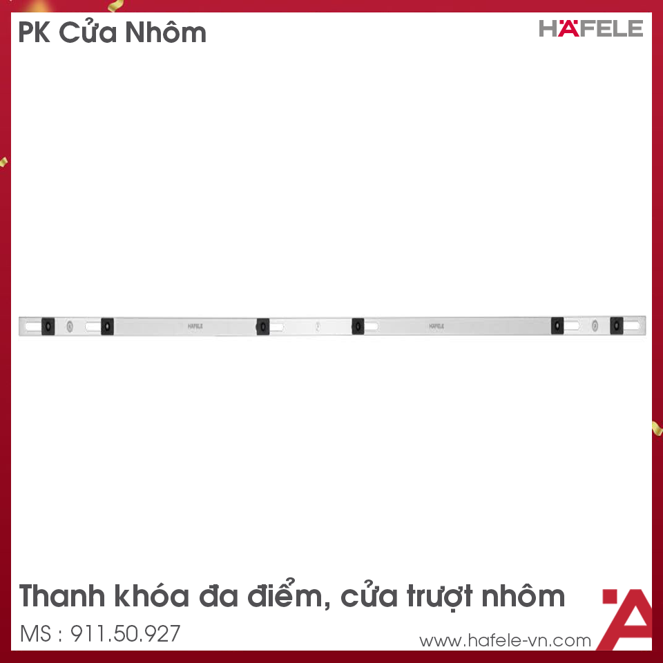 Thanh Khóa Đa Điểm Cửa Trượt Nhôm Hafele 911.50.927