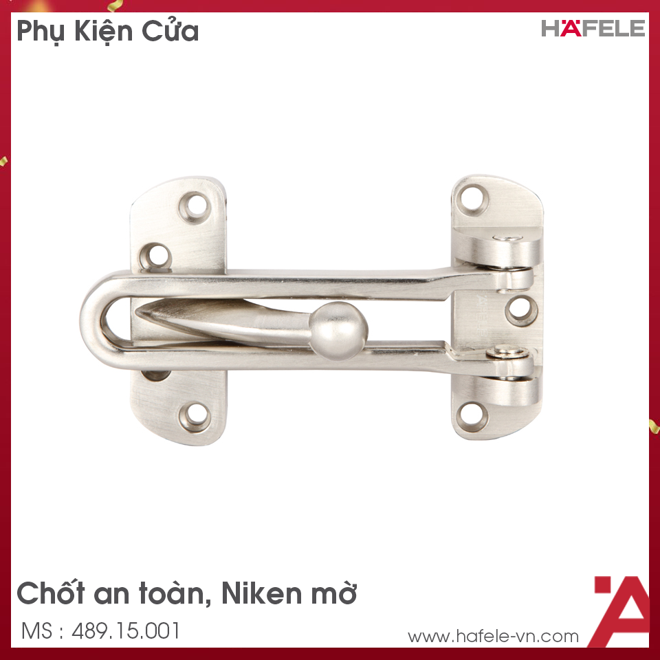 Chốt An Toàn Màu Niken Mờ Hafele 489.15.001