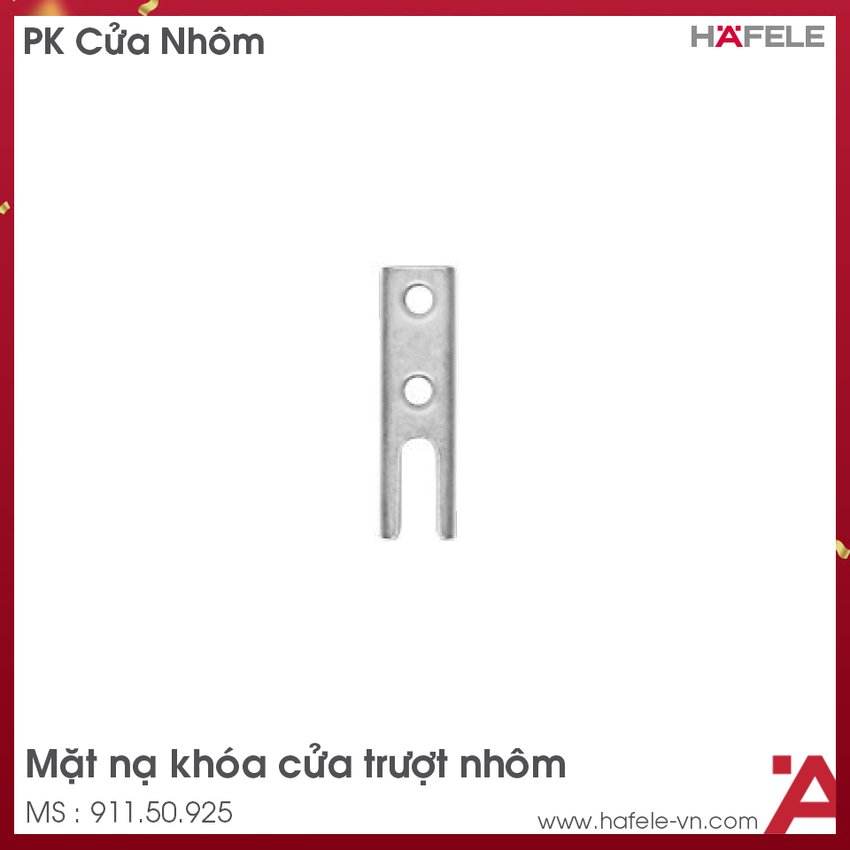 Mặt Nạ Khóa Cửa Trượt Nhôm Hafele 911.50.925