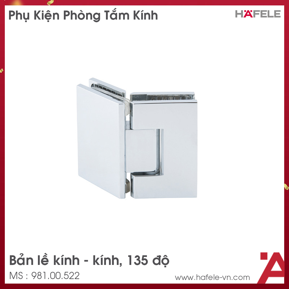 Bản Lề Kính - Kính 135º Hafele 981.00.522