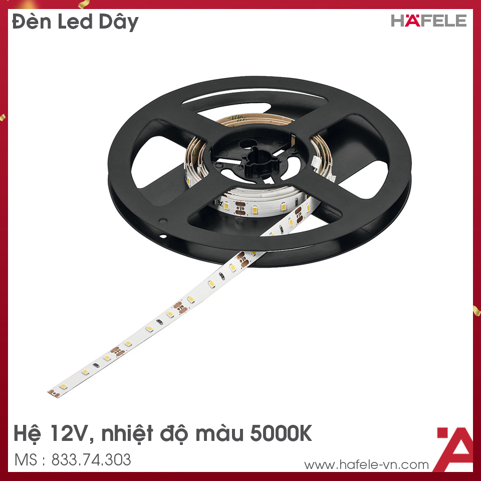 Đèn Led Dây 8mm 12V Đơn Sắc Hafele 833.74.303