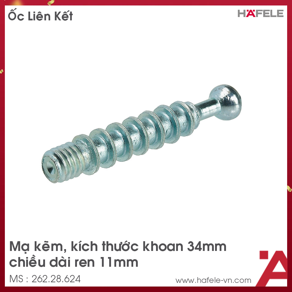 Chốt Nối Nhỏ Ren M6 Dài 11mm Hafele 262.28.624