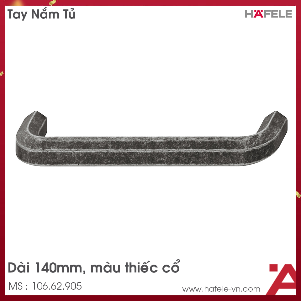 Tay Nắm Tủ 140mm H1710 Hafele 106.62.905