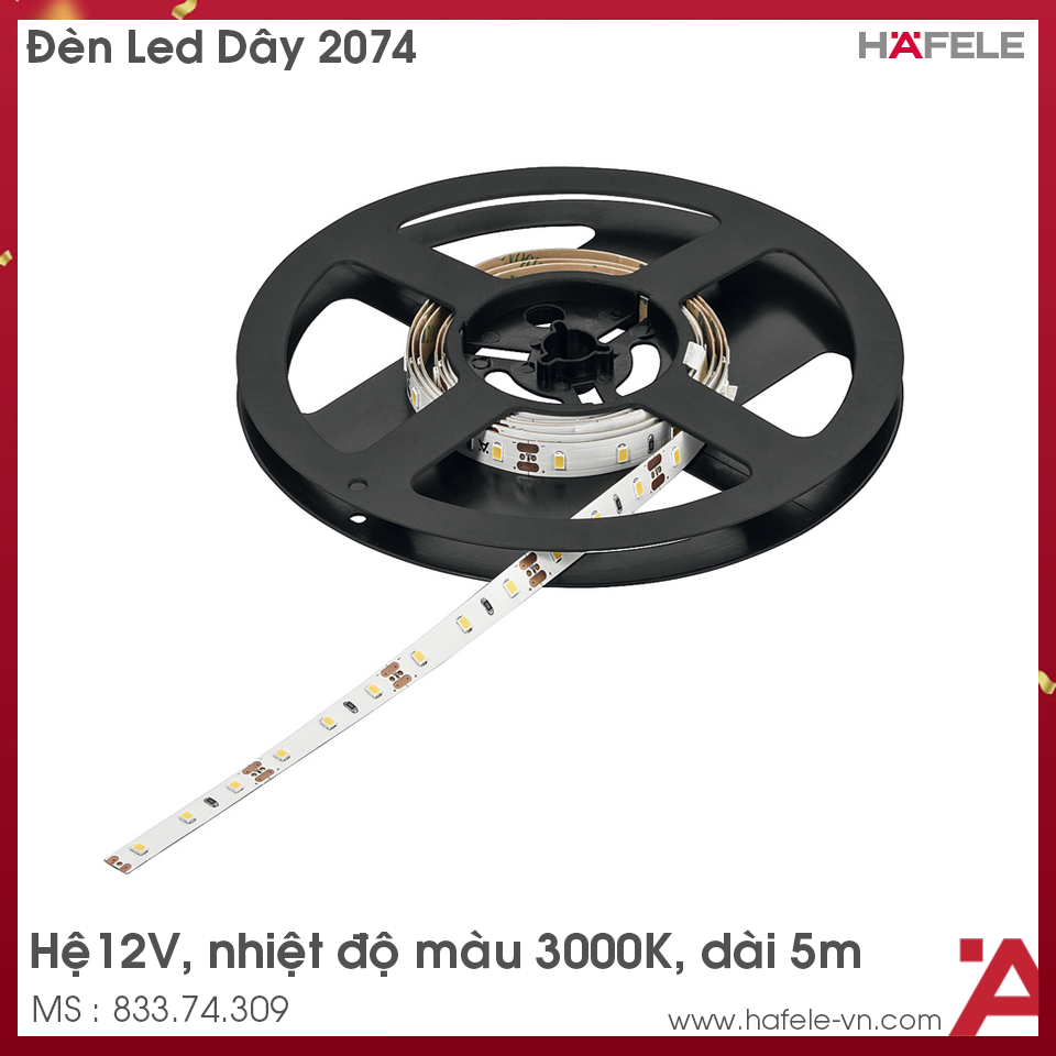 Đèn Led Dây 8mm 12V Đơn Sắc Hafele 833.74.309