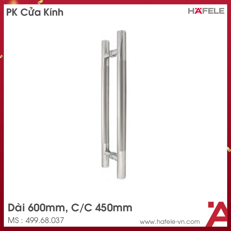 Tay Nắm Kéo Chữ H 600mm Hafele 499.68.037