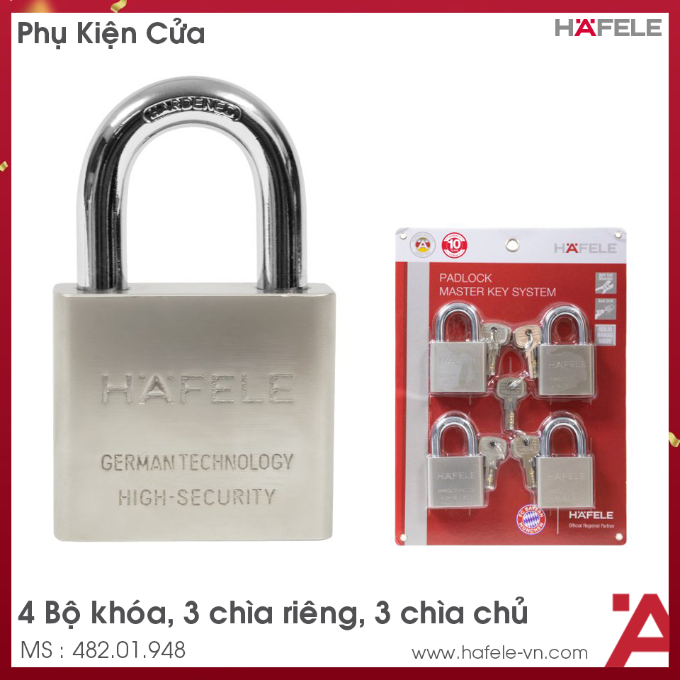 Bộ Khóa Treo Super 60mm Hafele 482.01.948