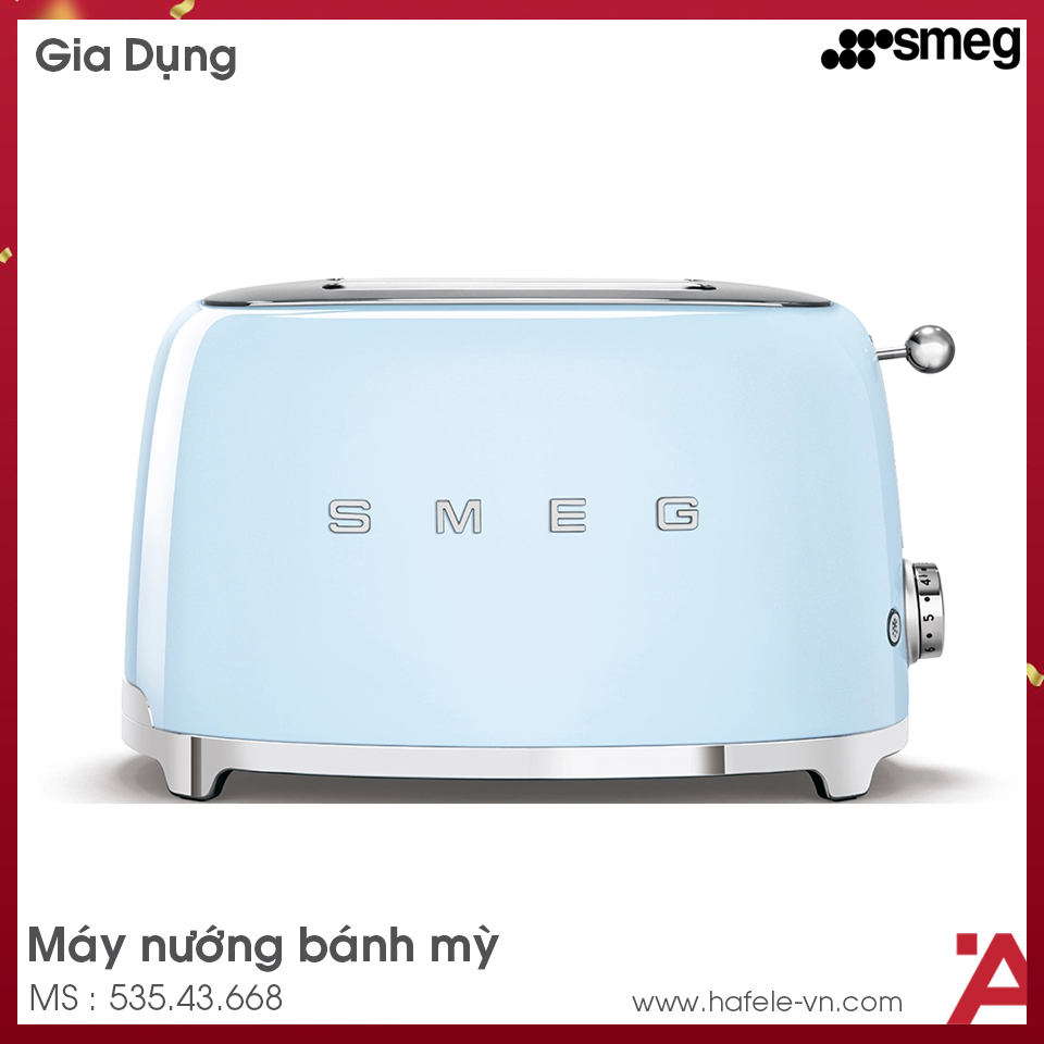 Máy Nướng Bánh Mỳ 2 Lát Smeg TSF01PBEU 535.43.668