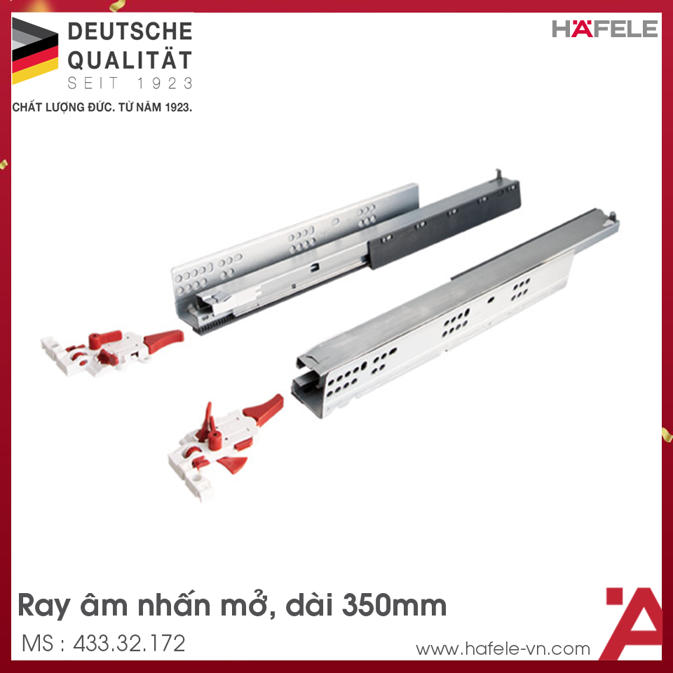 Ray Âm EPC Evo 350mm Nhấn Mở Hafele 433.32.172