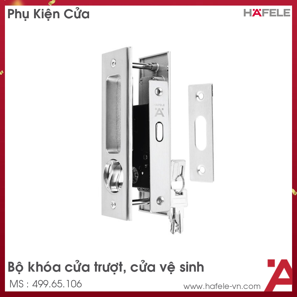 Bộ Khóa Tay Nắm Cửa Trượt Hafele 499.65.106