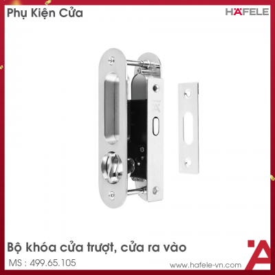 Bộ Khóa Tay Nắm Cửa Trượt Gỗ Hafele 499.65.105