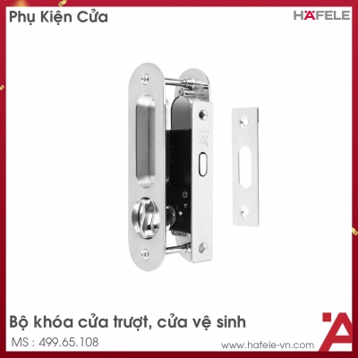 Bộ Khóa Tay Nắm Cửa Trượt WC Hafele 499.65.108