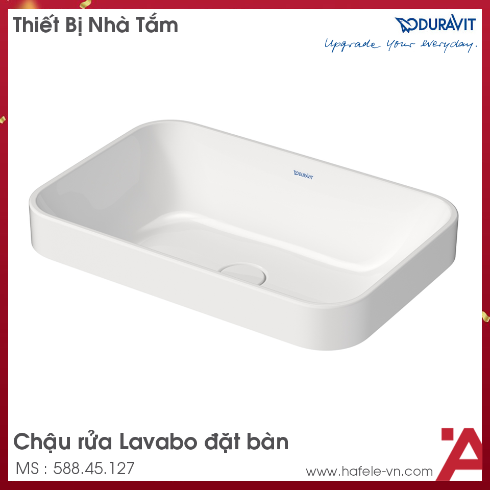 Chậu Lavabo Đặt Bàn Happy D.2 Plus 600 Duravit 588.45.127