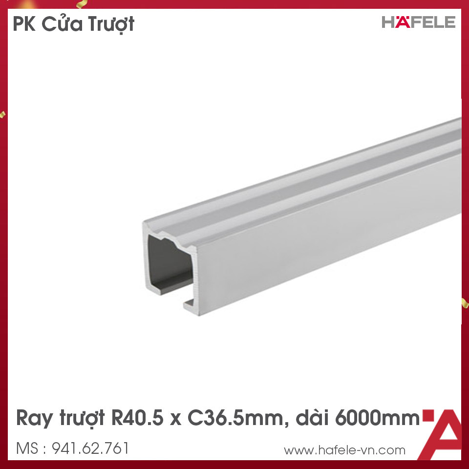 Ray Trượt Đơn Dài 4000mm Hafele 941.62.761