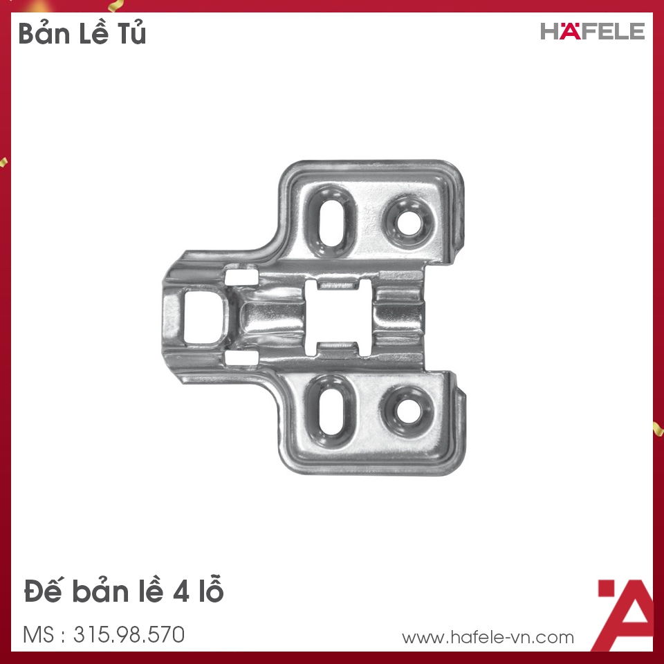 Đế Bản Lề Metalla SM Inox Hafele 315.98.570