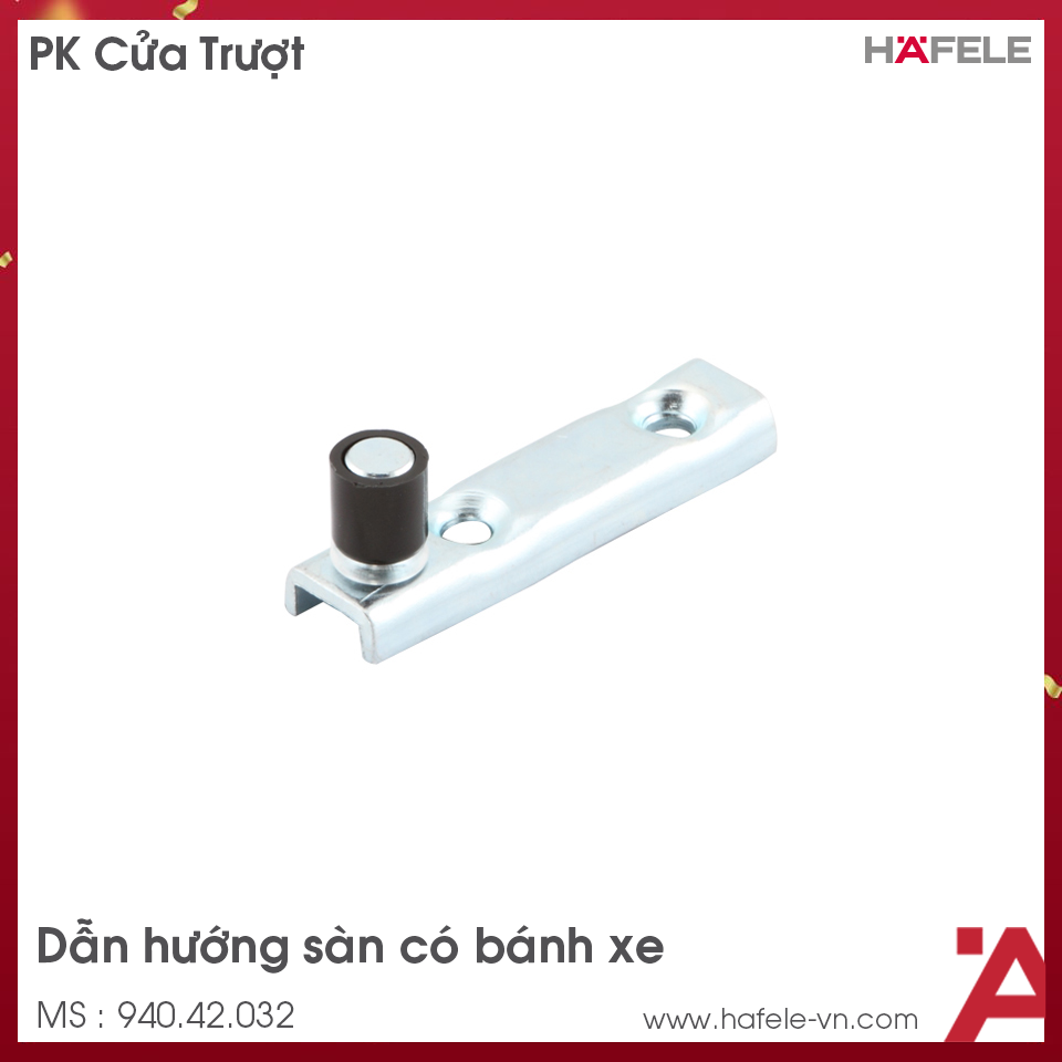 Dẫn Hướng Sàn Có Bánh Xe 10mm Hafele 940.42.032