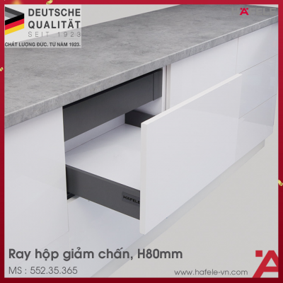 Ray Hộp Alto-S Giảm Chấn H80mm Hafele 552.35.365